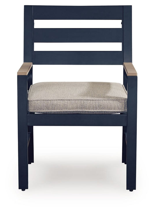 East Beach - Arm Chair With Cushion (Set of 2) - Blue