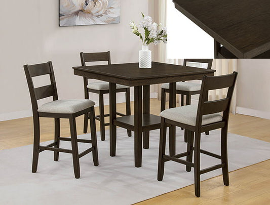 LESTER 5-PK CTR HT TABLE SET BROWN