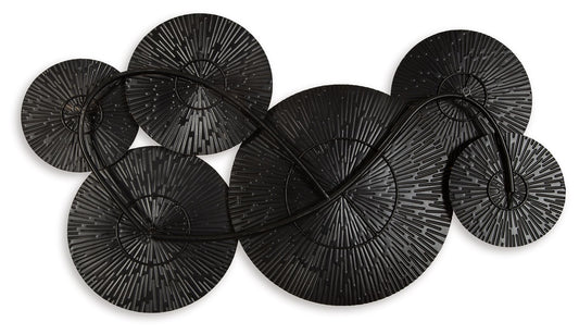 Rhetlen - Wall Decor - Black / Gold Finish