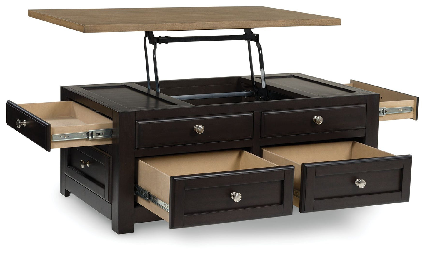 Drazmine - Lift Top Cocktail Table - Brown