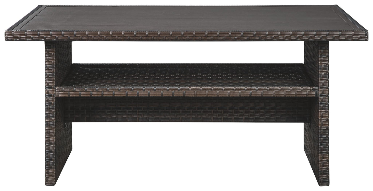 Easy Isle - RECT Multi-Use Table - Dark Brown / Beige