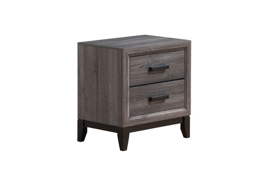 Kate - 6 Piece Queen Bedroom Set (Bed, Dresser, Mirror, Chest, 2 Nightstands) - Foil Gray