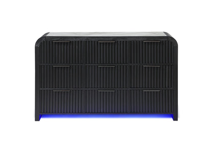 Beckett - 5 Piece Queen Bedroom Set With Cooler And Speaker - Black
