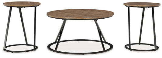 Cassbryn - Occasional Table Set (Set of 3) - Brown / Black