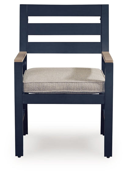 East Beach - Arm Chair With Cushion (Set of 2) - Blue