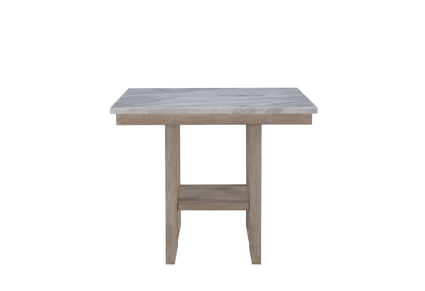 D4010 - 7 Piece Dining Room Set (Bar Table And 6 Bar Stools) - Natural / White