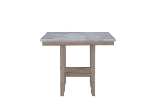 D4010 - 7 Piece Dining Room Set (Bar Table And 6 Bar Stools) - Natural / White