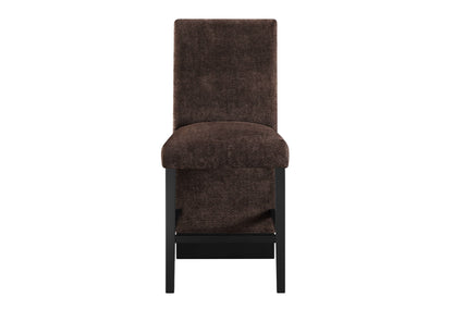 D12BT - 5 Piece Dining Room Set (Bar Table And 4 Bar Stools) - Black / Brown / White