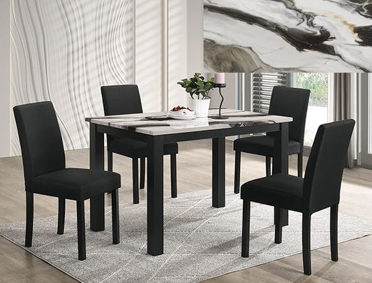 RESIA DINING GROUP - BROWN MARBLE
