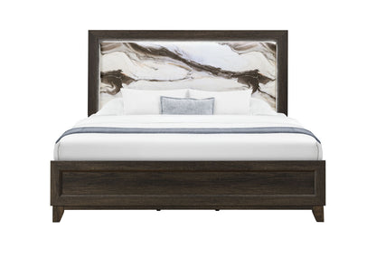 Harmony - 5 Piece Full Bedroom Set (Bed, Dresser & Mirror, Nightstand, Chest) - Dark Brown