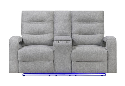U6611 - 3 Piece Living Room Set (15 Power Reclining Sofa / Power Console Reclining Loveseat / Power Recliner) - Dark Gray