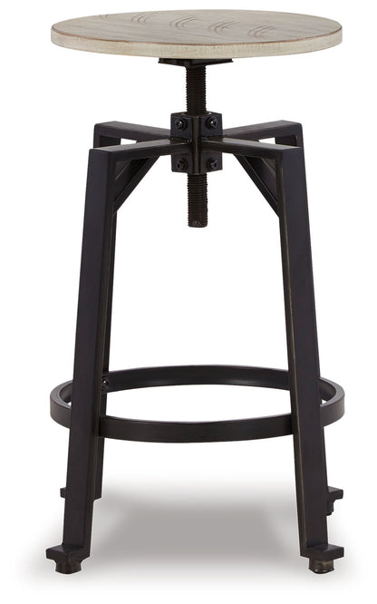 Karisslyn - Swivel Stool (Set of 2) - Whitewash / Black