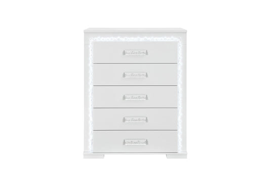 Naomi - 5 Piece Queen Bedroom Set - Silver