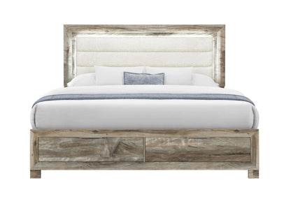 Callie - 5 Piece Full Bedroom Set (Bed, Dresser & Mirror, Nightstand, Chest) - Brown