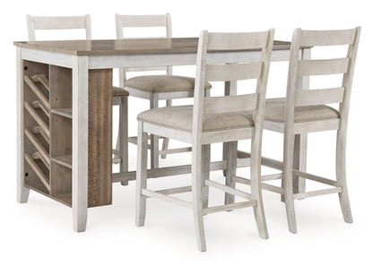 Skempton - Rectangular Counter Table With Storage - White