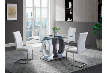 D1628 - 7 Piece Dining Room Set (Dining Table And 6 Dining Chairs) - White