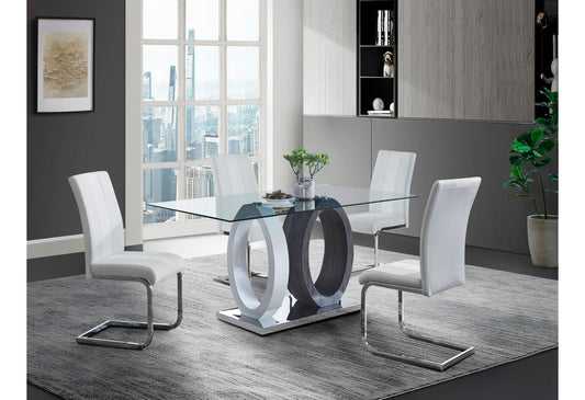 D1628 - 7 Piece Dining Room Set (Dining Table And 6 Dining Chairs) - White