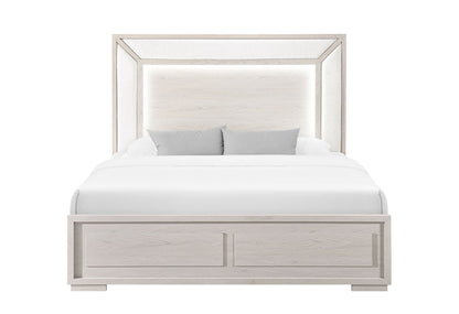 Clara - 5 Piece Queen Bedroom Set (Bed, Dresser & Mirror, Nightstand, Chest) - Beige