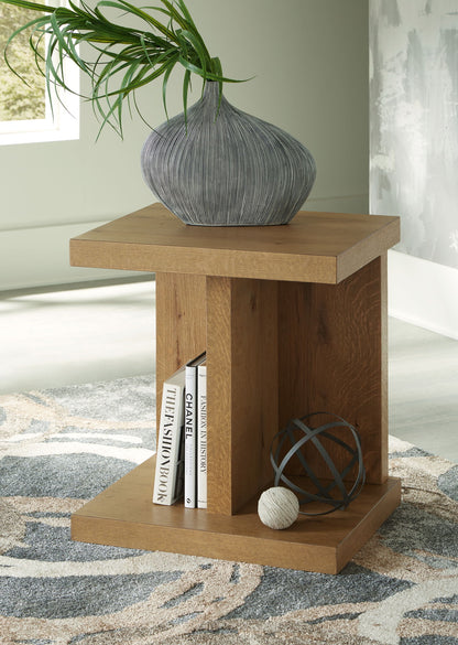 Brinstead - Chair Side End Table - Light Brown