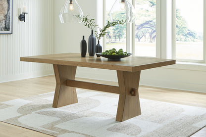 Galliden - Rectangular Dining Room Table - Light Brown