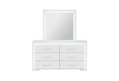 Naomi - 5 Piece King Bedroom Set - Silver