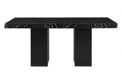 D03 - 7 Piece Dining Room Set (Dining Table And 6 Dining Chairs) - Black