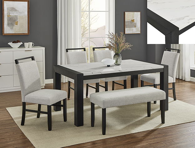 JULES FAUX MARBLE DINING GROUP
