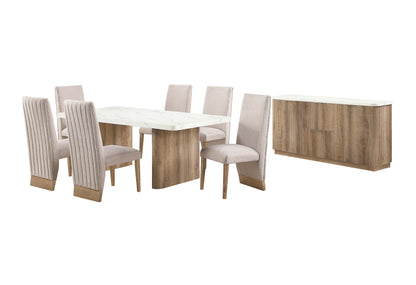 D12 - 5 Piece Dining Room Set (Dining Table And 4 Dining Chairs) - Natural