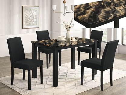 RESIA DINING GROUP GOLD BLACK