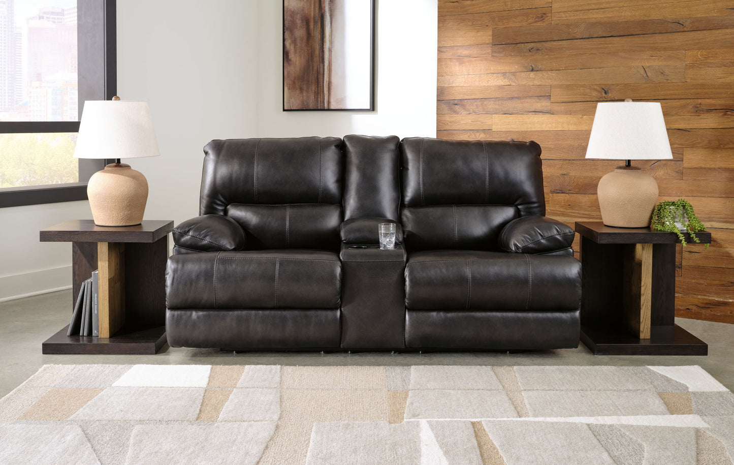 Mountainous - Power Reclining Loveseat With Console /Adj Headrest - Eclipse