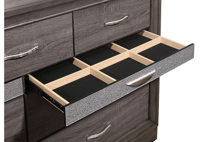 Seville - 5 Piece Full Bedroom Set - Dark Gray