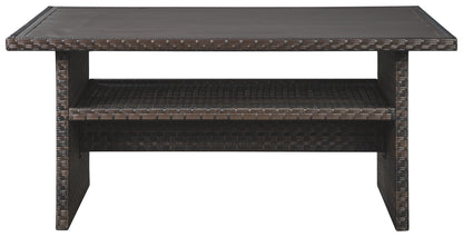 Easy Isle - RECT Multi-Use Table - Dark Brown / Beige