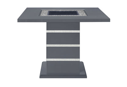 Monaco - 5 Piece Dining Room Set (Bar Table And Four Bar Stools) - Dark Gray