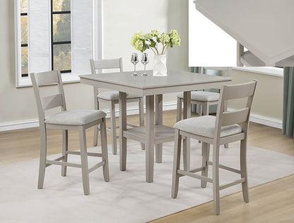 LESTER 5-PK CTR HT TABLE SET GREIGE