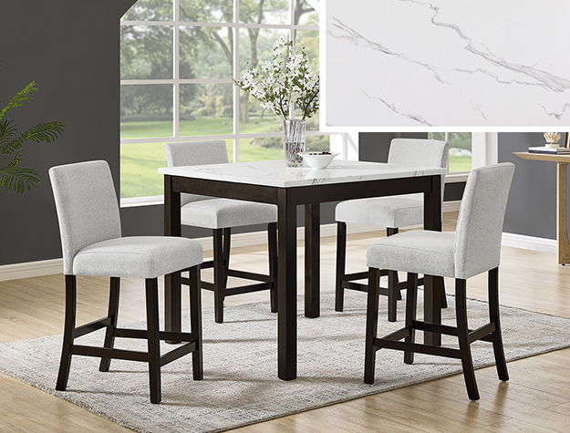 LENNON 5-PK COUNTER HT SET-BROWN