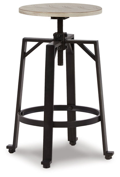 Karisslyn - Swivel Stool (Set of 2) - Whitewash / Black